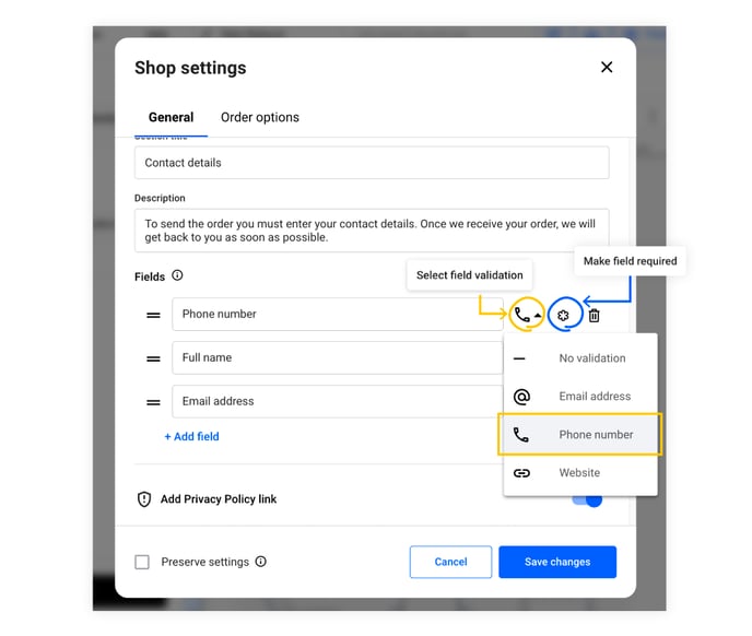 validation-and-mandatory-icons-options-in-the-shopping-settings