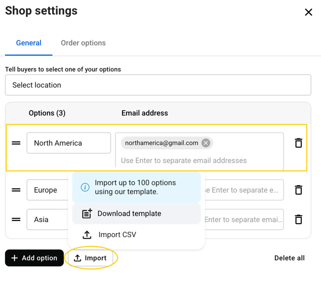 assign multiple email addresses to a condition.