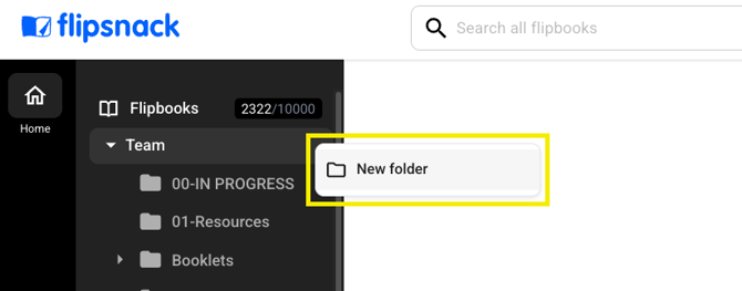 create new folder step 2