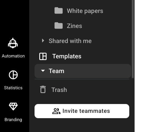 where to find templates in the dashboard