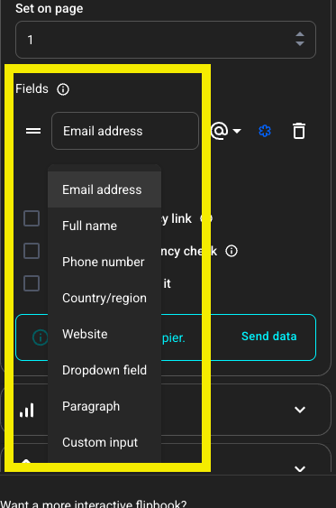 lead form fields