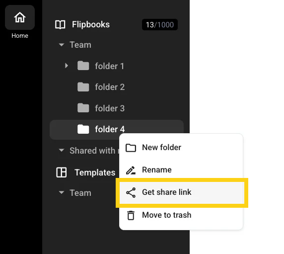 get share link