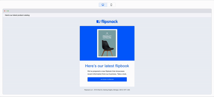 mobile and desktop email view