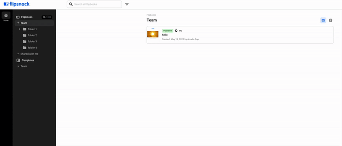 move a flipbook in a folder