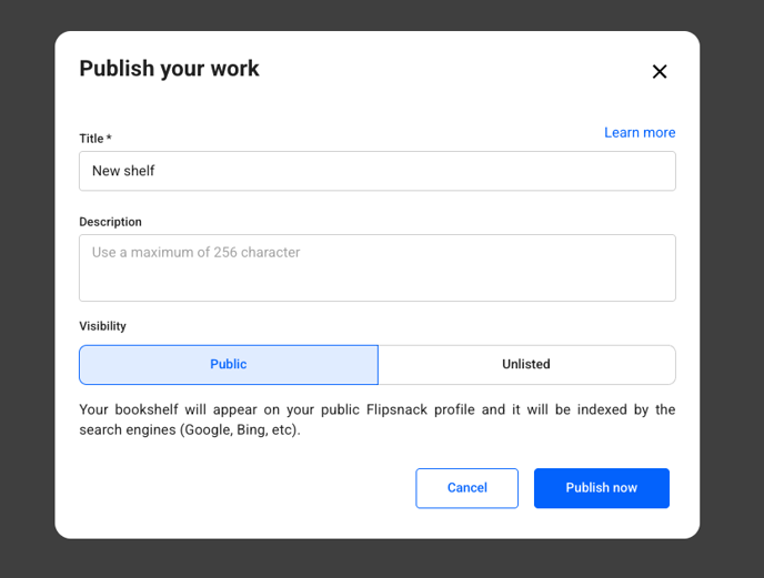 publish your bookshelf