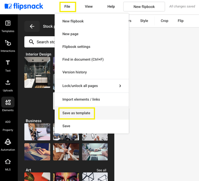 save your design as template from design studio